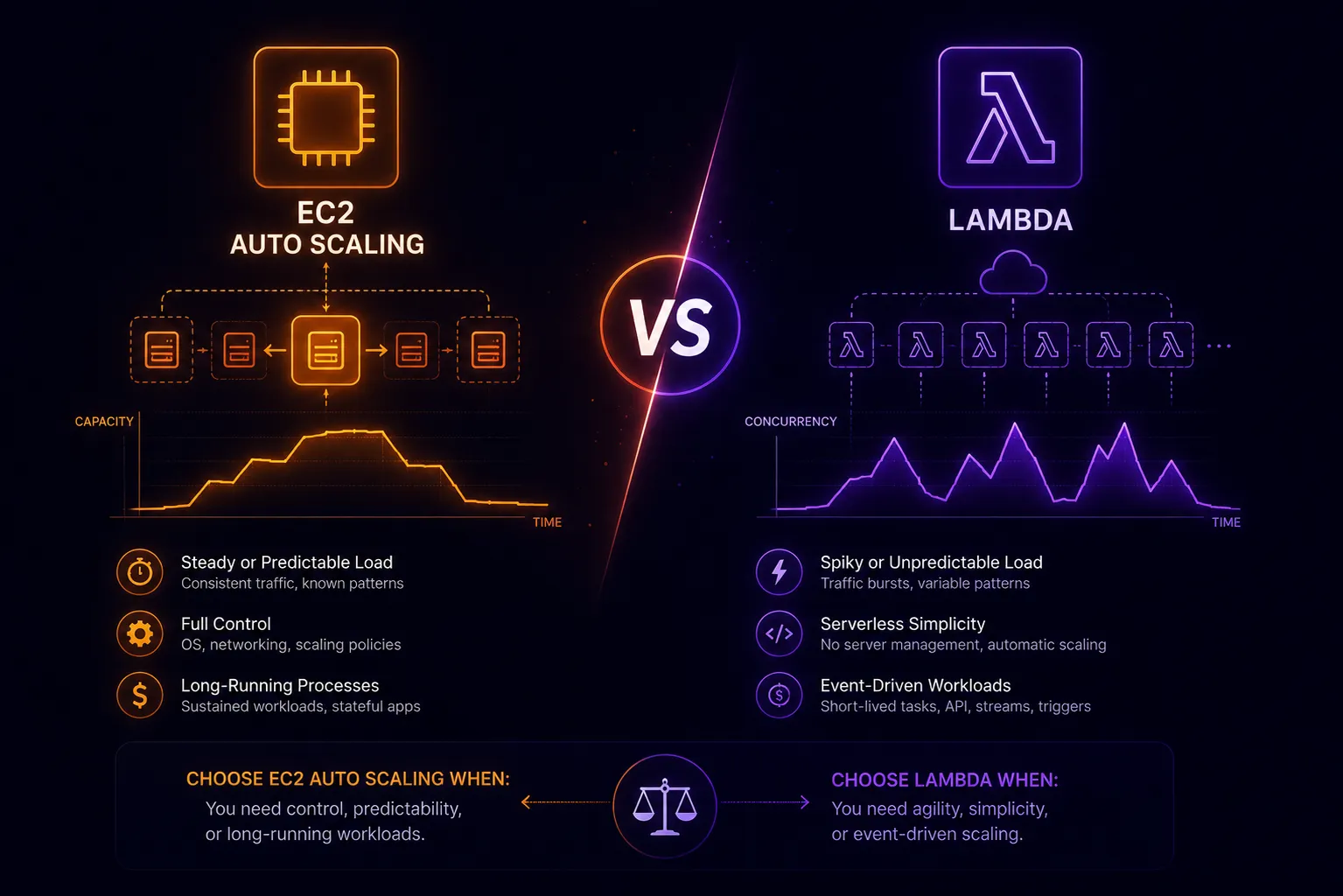 EC2 Auto Scaling vs Lambda | Which Scales Better for Your Workload?